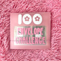 Miniatyrbild 2 av 2: 100 Dagars Sparutmaning Kuvertpärm Enkelt och Roligt Sätt att Spara Pengar, Kreativt Sparkuvert för Skola, Hem, Kontor Pink
