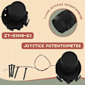 Pikkukuva 4 / 5: 3-akselinen joystick-potentiometri -D300B-R2 5K 3D Turva Yuntai Ohjauspallo Kone Näppäimistö Monitori Joystick Musta