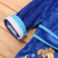 Miniatyrbild 4 av 5: Barn Pojke Flicka Fleece Badrock Morgonrock Nattkläder Pyjamas med Huva Lake Blue 110