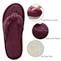 Miniatyrbild 2 av 3: Vintertofflor i fuskpäls, fluffiga mjuka plyschtofflor för damer, damsandaler för hemmet, avslappnade lyxiga fluffiga flip-flops, A-rosaröd 42-43 10-10.2inch