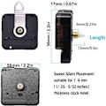 Miniatyrbilde 2 av 5: Stille Kvarts DIY Veggklokke Motor Kit Bevegelsesmekanisme DIY Reparasjonsdeler Erstatning med 3 Forskjellige Par Hender