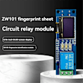 Miniatyrbild 3 av 5: ZW101 Fingeravtryck Enkanaligt Relämodul Kapacitiv Halvledare OLED-Display STM32 Stöd för Sekundär Utveckling