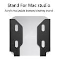 Miniatyrbillede 2 af 4: Desktop/vægmonteret Akryl Vertikal Stand Pladsbesparende Akryl Beslag Ridsesikker Computer Stand Opbevaring Til Mac Studio 2022 Desktop