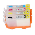 Miniatyrbillede 2 af 5: 4 stk. blækpatroner Sort Blå Magenta Gul Permanent Chip Udskiftning Genopfyldningsblækpatron til HP Officejet 904