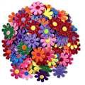 Miniatyrbilde 1 av 5: 300 stk. ikke-vevd filtstoff blomster veggklistremerker for skoleklasserom håndlaget DIY materiale festdekor håndverk