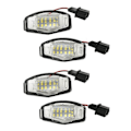 Miniatyrbillede 2 af 5: 2 Par Bil LED Nummerpladelys Nummerpladelygte Lampe til Accord Sort