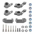 Miniatyrbilde 1 av 5: RC Bil Front C-sete Front Styrekopp Bakakselsete Kit for 1/10 Slash 2WD RC Bil Oppgraderingsdeler Titan