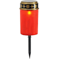 Miniatyrbilde 1 av 5: LED Gravlys Solcellelampe Hvit Med Solcelle Og Intelligent Åpning Og Lukking - LED Gravlys Med Realistisk Flammende Effekt C-red With Ground Spike