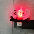 Miniatyrbillede 3 af 5: Ghost Campfire Flakkende Natlampe Flamme Halloween Natlys 3D LED Lille Falsk Bål Natlampe Indretning EU Stik