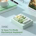 Miniatyrbild 4 av 5: Tre-läges Hot-Swappable Digital Mekaniskt Tangentbord Makro Definition RGB Gaming Mekanisk Knappsats Ratt Hårdvara Grön