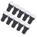 Miniatyrbillede 2 af 5: 10 stk. AD16?22DS LED Signallampe Hvid Høj Lysstyrke Indikator Udstyrstilbehør AC220V