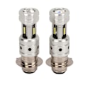 Miniatyrbilde 1 av 5: H6 H6M P15D Motorsykkel LED Pære Dobbel Optisk Linse 100W Super Sterk Frontlyspære for ATV UTV Hvitt Lys 6000K