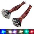 Miniatyrbilde 3 av 5: 100 stk. Parti 20 cm Ferdig Koblet 5 mm LED Lys Lampe Pære Ferdigkablet Lysdiode for DIY Hjemmedekorasjon DC3.7V-12V D