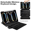 Miniatyrbild 5 av 5: Tangentbord Smart Läderfodral För iPad Pro 11 2024 Black
