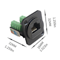 Miniatyrbilde 3 av 5: 5 RJ45 CAT.5E Koblingsterminaler Nettverk Datamoduler med Festemuttere (Sølv)