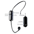 Miniatyrbillede 3 af 4: 2.4G Trådløst Mikrofon Headset Lang Rækkevidde, Håndholdt & -Båret Mikrofon, Dual Mode til Undervisning, Fitnessinstruktører