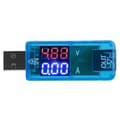 USB Färg LCD Voltmeter Amperemeter Strömmätare Multimeter Laddare USB-testare (Blå)