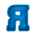 Miniatyrbillede 2 af 3: Alphabet Kagebageform Engelsk Bogstav Silikoneform 3d Alfabet Bogstav R