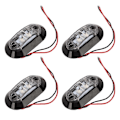 Miniatyrbilde 2 av 5: 4 stk. Sidemarkeringslys 12V DC IP67 Vanntett Hvit Belysning LED Breddeindikator Klareringslys for Bobiler Båter Yachter
