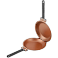 Miniatyrbillede 1 af 5: Dobbeltsidet bageplade, dobbeltsidet bageplade, bageramme, form, non-stick keramisk belægning, vendbar stegepande, bagemaskine, husholdningskøkken