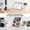 Miniatyrbild 4 av 5: Tangentbord Smart Läderfodral För iPad Pro 11 2024 Pink