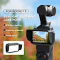 Miniatyrbillede 2 af 5: Solskærm Objektivhætte Anti-genskin Vandtæt Anti-reflekterende Sollys Blokerende Objektivhætte til DJI OSMO POCKET 3