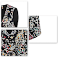 Miniatyrbillede 3 af 3: Moderigtig herre V-hals afslappet blomstret vest slank print vest 3XL