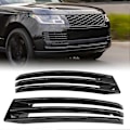 Miniatyrbilde 4 av 4: Gloss Sort Frontfanger Luftkanaler Inntaksgrill List Erstatning For Range Rover L405 Facelift 2018 til 2022