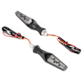 Miniatyrbillede 2 af 5: 2 stk. Motorcykel LED Blinklys Dynamisk IPX66 Vandtæt Universal M10 Blåt og Gult Lys