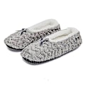 Miniatyrbild 1 av 2: Dam Varma Fleece Tofflor Inomhus Vinter Mjuka Bekväma Halkfria Plysch Slip-on Skor Grey 39-41