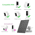 Miniatyrbilde 3 av 5: Solcellepanel for Ring-kamera Vanntett 5W solcellepanellader med 13-fots kabel for Ring Spotlight Cam/Plus/Pro-batteri for Stick Up Cam/Pro-batteri