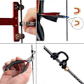 Miniatyrbilde 3 av 5: Buestreng Nocking Points Sett med T-vinkel Nocking Spenne Tang og 8 stk Nocking Spenne Sett, Svart