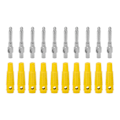 Miniatyrbilde 1 av 5: 10 stk. 4mm 7-pinners bananplugg kobber 1000V 32A stablebare hannplugger med myk hylse skru stram gul
