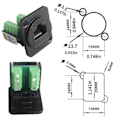 Miniatyrbilde 5 av 5: 5 RJ45 CAT.5E Koblingsterminaler Nettverk Datamoduler med Festemuttere (Sølv)