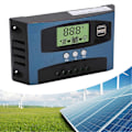 Pikkukuva 5 / 5: Aurinkolataussäädin 12V 24V Älykäs tunnistus MPPT Lataus LCD-näyttö Aurinkopaneelin lataussäädin 50A (20A Purku)