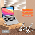 Miniatyrbillede 3 af 5: Bærbar computerholder Foldbar 10 niveauer Højdejusterbar Universal Hul Varmeafledning Skridsikker Bærbar Stationær Tablet Computer Stand Computertilbehør
