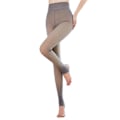 Miniatyrbilde 1 av 5: Leggings Falsk Gjennomsiktig Varm Fleece Strømpebukse Slank Elastisk For Vinter Utendørs Gray Step Foot