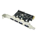 4 Port USB 3.0 PCI-E Expansionskort PCI Express PCIe USB 3.0 Hub Adapter 5Gbps Riser Controller Extender med SATA Ström
