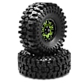 Miniatyrbild 2 av 5: 120mm Metall 1.9 Tum Beadlock Fälg Gummidäck Set för 1/10 RC Crawler Bil TRX4 D90 Axial SCX10 II III, A