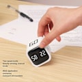 Miniatyrbillede 4 af 5: Gravity Timer Professionel Lydløs Digital Cube Timer til Tidsstyring til Arbejde Studie Køkken Møde Hvid