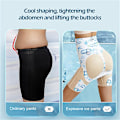 Miniatyrbild 4 av 5: Sömlösa Shapewear Damer Hög Midja Mageförminskande Trosor Sommar Is Silke Säkerhetsshorts Mage Rumplyft Kroppsformare A-Skin 3XL