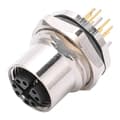 Miniatyrbilde 2 av 5: Jack Socket Panel Bakmontert PCB X Type Loddetråd Kontakt 8pin Vanntett IP67 M12?F1?S8X