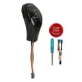 Miniatyrbillede 1 af 4: LED Gear Shift Knob Tommelfinger Type Skifter Hoved Eftermonteringssæt med Et Klik Startknap til E90 E91 E92 E93 LHD Glossy Black