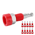 Miniatyrbillede 4 af 5: 10 stk. 2 mm Banan Hun Jack Stik Adapter Panel Mini Bindingsstolpe til Elektronisk Instrument Rød