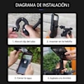 Miniatyrbillede 4 af 4: Motorcykel Telefonholder Vandtæt Sensitiv TPU Touchskærm 360 Graders Rotation Cykel Navigationsbeslag