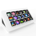 Miniatyrbilde 1 av 5: For StreamDeck Visuelt Tastatur LCD-knapp 15 Taster Live Innholdsskapingskontroller Tilpasset Knapp for Windows/IOS (Hvit)