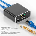 Miniatyrbilde 3 av 5: 1 inn 2 ut Gigabit Ethernet Splitter 1000Mbps Høyhastighets RJ45 Nettverksforlengelseskabel Kobling Cat5/5e/6/7/8 Splitter