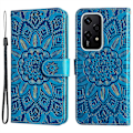 Pikkukuva 1 / 5: For Honor 200 Lite -kotelo, painettu auringonkukka magneettinen puhelinjalustakansi - Punainen Blue