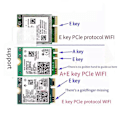 Miniatyrbild 3 av 5: WiFi Trådlöst Kort Förlängningsadapter Skyddskort för A+E Key E-Key M.2 NGFF Multifunktionellt Nätverkskort