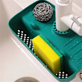 Miniatyrbild 4 av 5: Diskställ för hushållsvask Kran Stänksäker Diskställ Pad Svamp Trasa Stålull Förvaringslåda, B